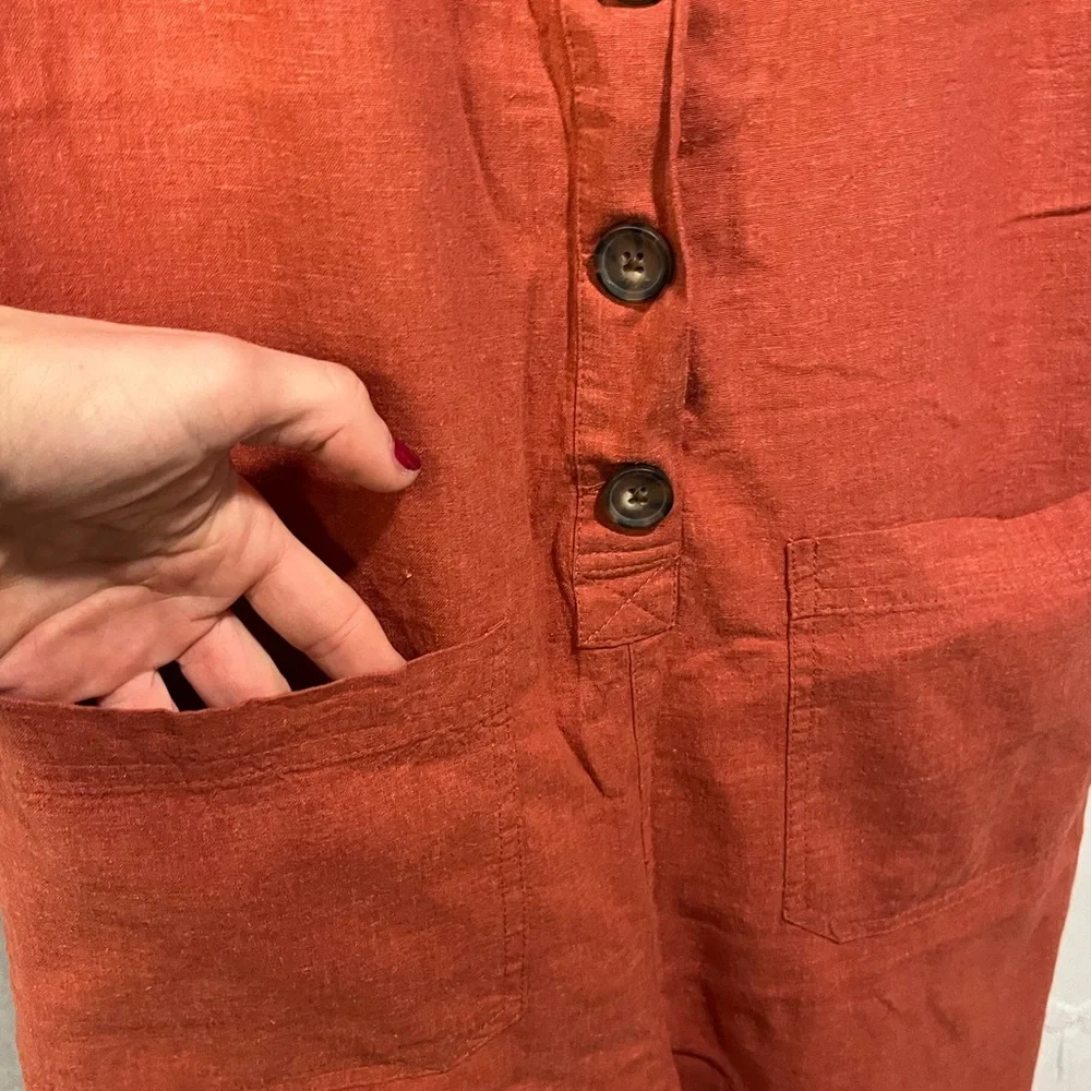 Marine Layer Sydney Button Front Jumpsuit - S - Picture 6 of 10